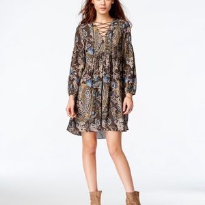 Free People Rain or Shine Printed Peasant Dress
